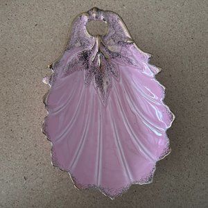 Vintage California Pottery Dish Cal Orig Pink & Gold Speckled TRINKET DISH #762